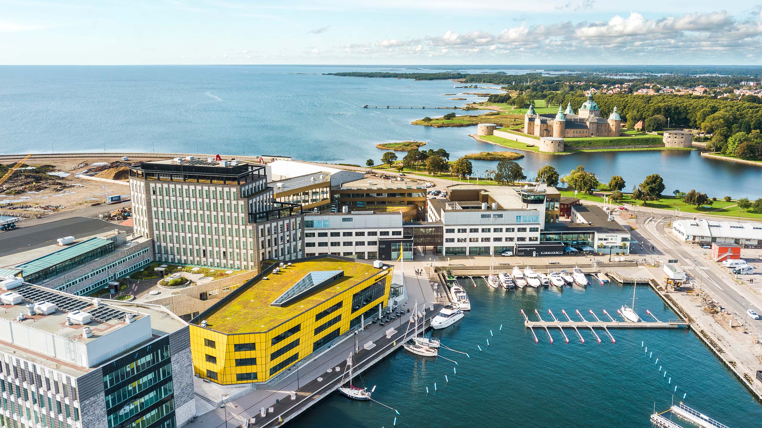 Flygbild över Campus Kalmar