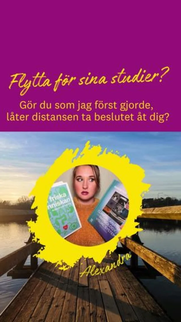 Att flytta långt bort för sin utbildning kan kännas främmande, läskigt och inte minst tungt då man lämnar sin trygghet och sina nära och kära – Jag vet hur det känns!
👓
I detta bildspel får du följa min resa från Katrineholm till att flytta 30 mil och ha över 40 mil distansförhållande med min partner. // Alexandra
🕶️