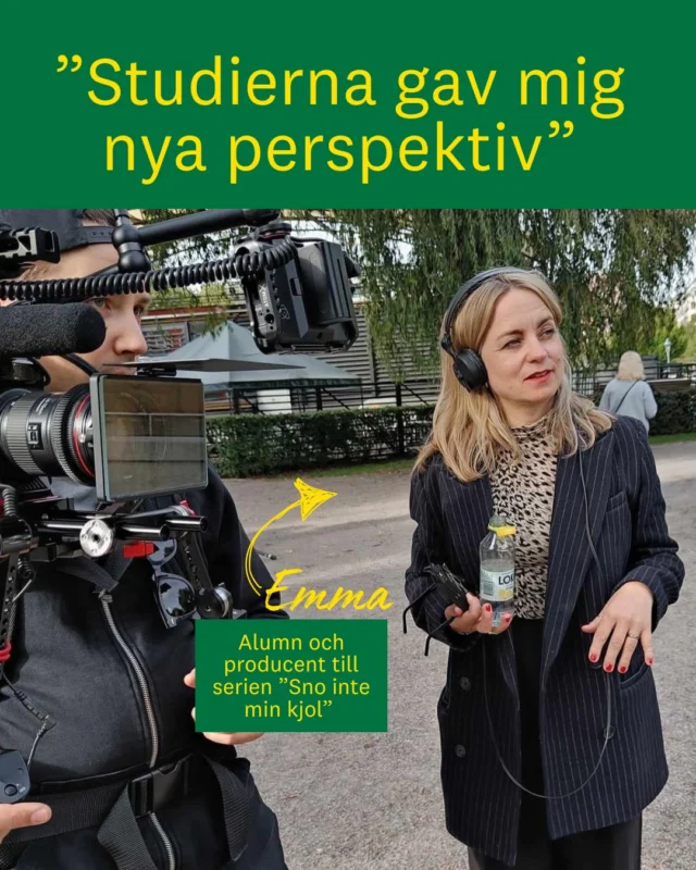 Emmas resa från integrations och mångfaldsstudier till producent för dokumentärserien "Sno inte min kjol"

Emma Eriksson är journalist i grunden och läste två terminer Integrations- och mångfaldsstudier vid Linnéuniversitetet 2020–2021. Nu är hon aktuell som producent för SVT-dokumentären "Sno inte min kjol", där hon lyfter frågor om kulturell appropriering och romers osynliggjorda historia.

💬 "Studierna gav mig nya perspektiv - bland annat om hur romer diskriminerats historiskt. Det har hjälpt mig mycket i arbetet med serien.”

I dokumentären får vi följa den romska kläddesignern Marona Kaj och hennes kamp för erkännande i modevärlden, där romsk kultur ofta kopieras – men sällan krediteras.

💬 "Vi vill väcka nyfikenhet och starta samtal om representation, respekt och kulturarv,” säger Emma.