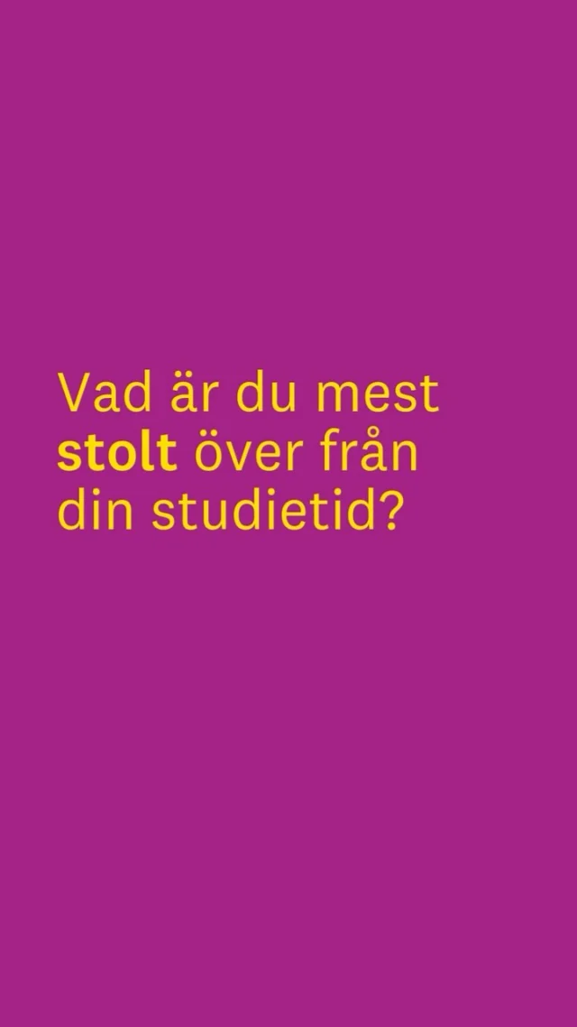 🎓 Vad är du mest stolt över från din tid på Linnéuniversitetet?
Vi ställde frågan – och här är några av de svar vi fick från studenter på Linnéuniversitetet.

Vi vill också gärna höra vad DU är mest stolt över från din tid som student?
Skriv i kommentarerna 💬
