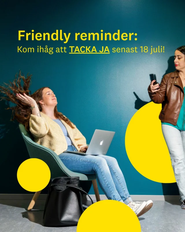 Blev du antagen till din drömutbildning igår? GRATTIS! 🥳 Kom nu ihåg att tacka JA till din plats senast 18/7 - så ses vi på Linnéuniversitetet till hösten 👋🏼💭