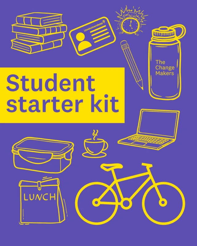 På måndag börjar äntligen terminen! Hurra!

Är du redo? Här kommer en liten lista med grejer som gör din första tid på Linnéuniversitetet både smidigare och roligare:
🚲 En cykel som tar dig från föreläsning till fikapaus (och kanske hem igen)�
🍴 Matlåda – räddaren i nöden mellan passen�
⏰ Något som väcker dig i tid (ja, även om du räknar in akademiska kvarten)�
💳 Ditt studentkort och studentkonto (fixa direkt – du kommer tacka oss senare)�
☕️ Kaffe, te eller valfri energikälla�
🥤 En pålitlig vattenflaska – plugghjärnan behöver vätska�
📚 Kurslitteratur – pro tip: kolla begagnat först

Vad tycker du är ett måste för en bra start? ✨