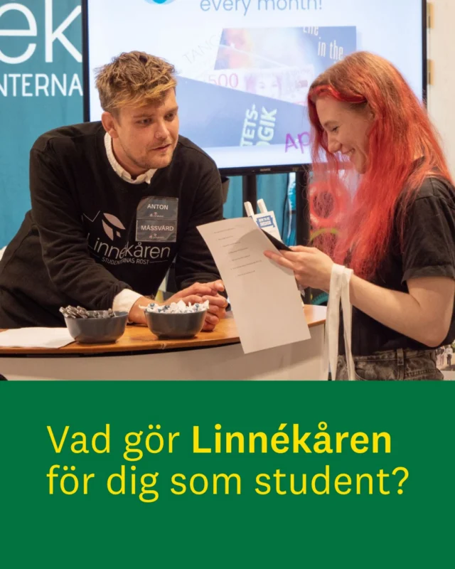 Linnékåren finns för att göra din studietid både tryggare och roligare. ✨ De stöttar dig i allt från utbildningsfrågor och bostadssökande till om du behöver hjälp i situationer som rör fusk- eller plagiatanklagelser.

 Som medlem får du dessutom:
* Tillgång till roliga event 🎉
* Rabatter i studentlivet 💸

👉 Vill du veta mer? Spana in Linnékårens hemsida!