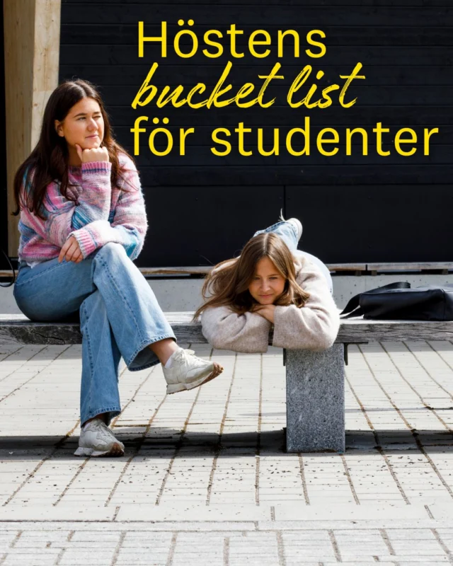 ÄNTLIGEN har höstterminen startat – och det finns massor av saker som gör studietiden ännu roligare! 
✨
Här är vår höst-bucket list med fem saker du inte vill missa under terminen. 🍂 
Vilken punkt kryssar du av först?
✅
