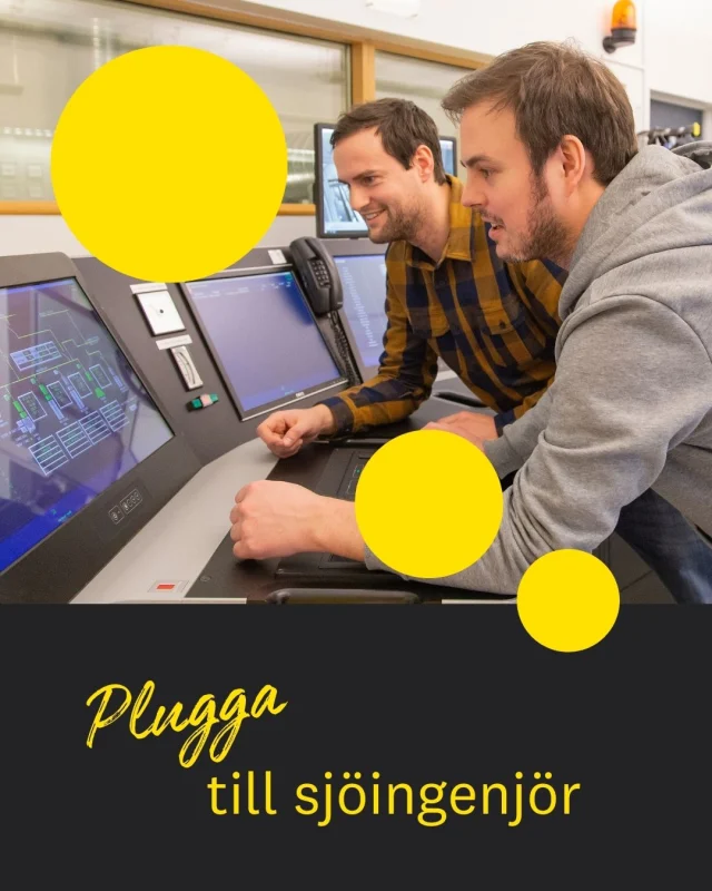Det är något speciellt med fartyg och hav. På sjöingenjörsutbildningen får du kombinera teknik och säkerhet med praktik ombord, samtidigt som du lär dig hur ett fartyg fungerar som ett litet samhälle. Fyra år av studier och nya erfarenheter väntar 
🌊 
Som sjöingenjör finns en tydlig karriärstege och vid avancemang till högsta nivå, teknisk chef, får du det övergripande ansvaret för fartygets tekniska utrustning och maskinpersonal. På land är sjöingenjörer mycket efterfrågade och arbetar bland annat som driftingenjörer, tekniska inspektörer eller driftsättare.
⚓