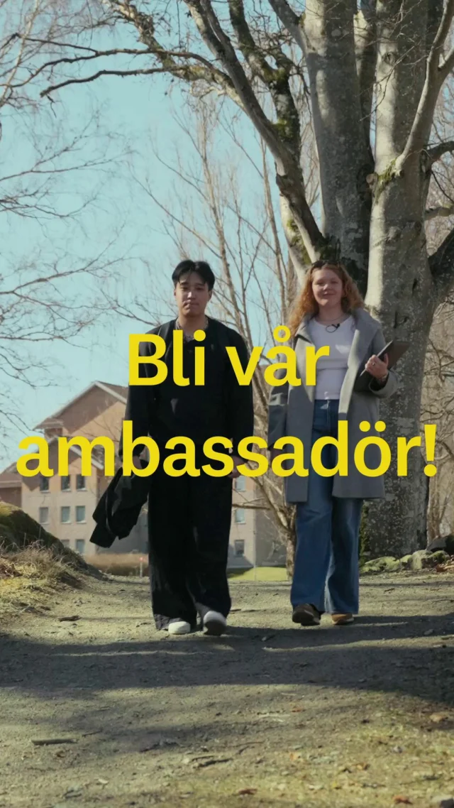 Ansökan till rollen som ambassadör kommande läsår är öppen nu! Om du vill inspirera andra till studier och samtidigt få värdefull arbetslivserfarenhet så är nog rollen som ambassadör något för dig! 💛

Som ambassadör ingår du i vårt nationella ambassadörsteam och kan arbeta antingen som studentambassadör eller sociala medier-ambassadör. Du får dela med dig av dina egna erfarenheter av studentlivet, ditt utbildningsval och hur det är att studera vid Linnéuniversitetet, samt svara på frågor från blivande studenter och ge dem en inblick i livet som student hos oss.

Ansökan är öppen till och med söndagen den 3 maj – du hittar länken i vår profil!