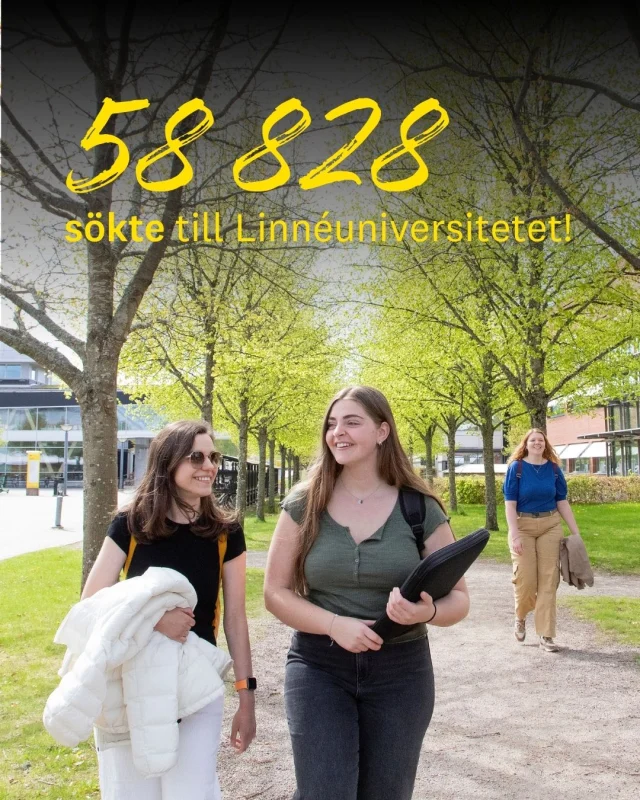 58 828 personer sökte till Linnéuniversitetet till höstterminen.
🎓
Kanske är du en av dem? 
Vi hoppas det och vi hoppas att vi ses i höst.
👀
Att välja utbildning är ett stort steg, och oavsett vad du har sökt håller vi tummarna för dig 
💛
PS: Antagningsbesked med svarskrav kommer att skickas ut den 10 juli i år och den 20 juli är det sista dagen för att tacka ja till sin plats. Höstterminen startar 31/8.