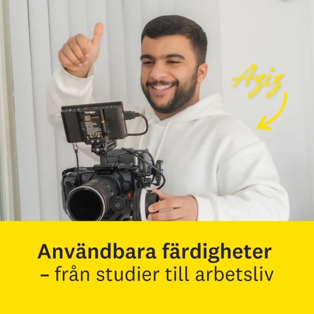 Universitetet handlar om så mycket mer än bara teori. 

I det här inlägget delar jag med mig av färdigheterna jag tagit med mig från studierna till arbetslivet.

/Aziz, Sociala medie-ambassadör och student på mediekreatörprogrammet