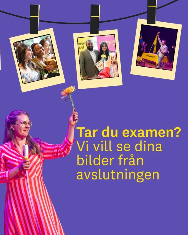 Tar du examen i år? Vi vill gärna se dina bilder från avslutningen!

Skicka in ditt bästa examensögonblick till oss. Kanske är det en bild med klasskompisarna, familjen, blommorna, examensoutfiten eller känslan precis efter ceremonin? Vi vill se allt.

Skriv också vilken avslutning bilden är från.

Tänk på att alla som syns tydligt på bilden behöver ha godkänt att den skickas in och kan komma att publiceras i Linnéuniversitetets sociala medier.

DM din bild bild eller maila bilderna till: socialamedier@lnu.se

Vi ser fram emot att få fira dagen tillsammans med er!
