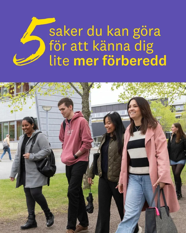 Ska du börja plugga i höst?

Du behöver inte ha allt ordnat redan nu, men några små förberedelser kan göra studiestarten lite smidigare.

Kolla kurslitteraturen, se över din ansökan till CSN och börja hitta de kanaler där du får information och kan lära känna andra studenter.

Här är fem saker du kan göra redan nu för att känna dig lite mer förberedd inför terminsstarten.