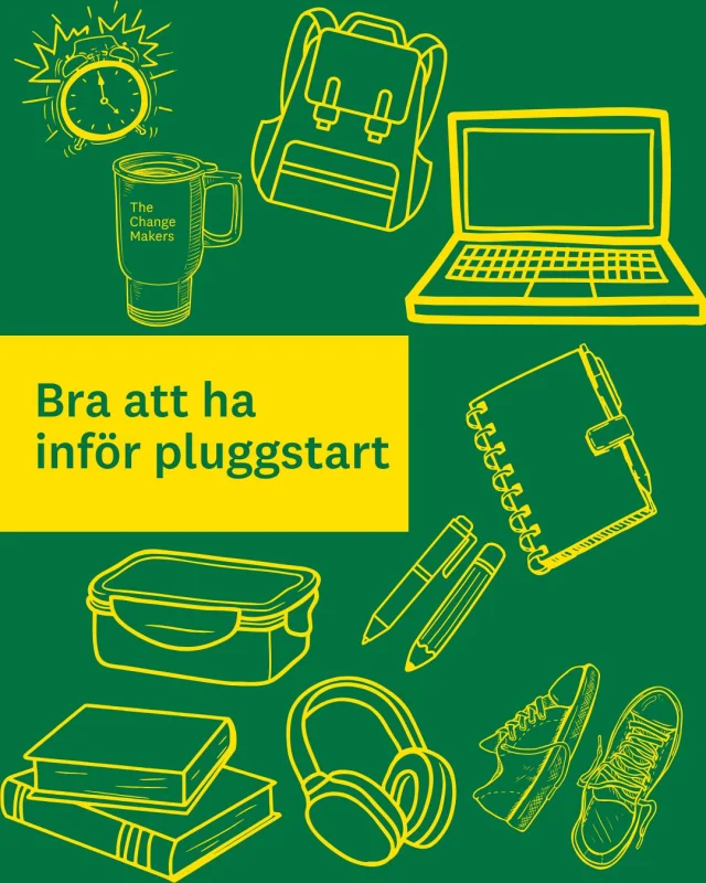 Ska du börja plugga i höst?
Du behöver inte köpa allt på en gång, men några saker kan göra studiestarten lite smidigare.

En dator, något att anteckna i, en bra väska, matlåda och hörlurar räcker långt i början. 

Kurslitteratur kan också behövas, men vänta gärna tills du vet vilka böcker som faktiskt används på din kurs.

Det viktigaste är inte att ha den perfekta studentutrustningen från dag ett. Det viktigaste är att du har det du behöver för att kunna komma igång.
