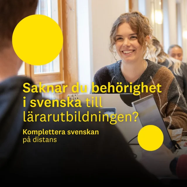 Vill du läsa till lärare, men saknar rätt behörighet i svenska?
Med Linnéuniversitetets behörighetsgivande baskurs i svenska kan du komplettera Svenska 3 eller Svenska som andraspråk 3 inför lärarutbildningen.
Kursen ges på halvfart och huvudsakligen på distans. Efter godkänd kurs uppfyller du kravet i svenska för berörda lärarutbildningar.
Dessutom är du garanterad plats på förskollärar-, grundlärar- eller ämneslärarprogrammet vid Linnéuniversitetet, förutsatt att du söker och uppfyller övriga behörighetskrav.