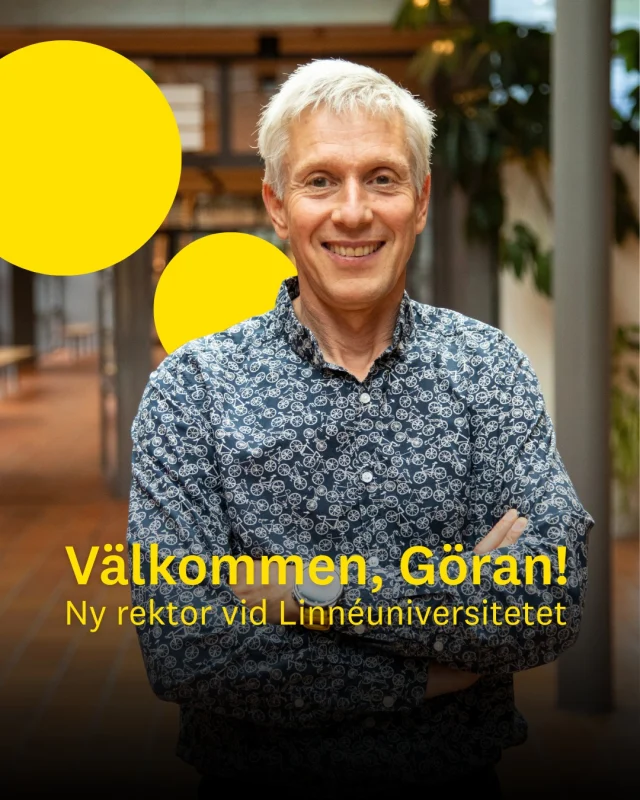 Idag tillträder Göran Hilmersson som ny rektor vid Linnéuniversitetet.

Som ny rektor får Göran en central roll i Linnéuniversitetets fortsatta utveckling, inte minst i frågor som rör utbildning och studenternas vardag.

Göran är professor i organisk kemi och kommer närmast från Göteborgs universitet. En av hans första prioriteringar är att lära känna Linnéuniversitetet bättre genom att möta människor i verksamheten och lyssna in erfarenheter.
– Jag går in i rollen med stor ödmjukhet och en stark vilja att lyssna, lära och bidra.

Vi säger varmt välkommen till Linnéuniversitetet, Göran!
