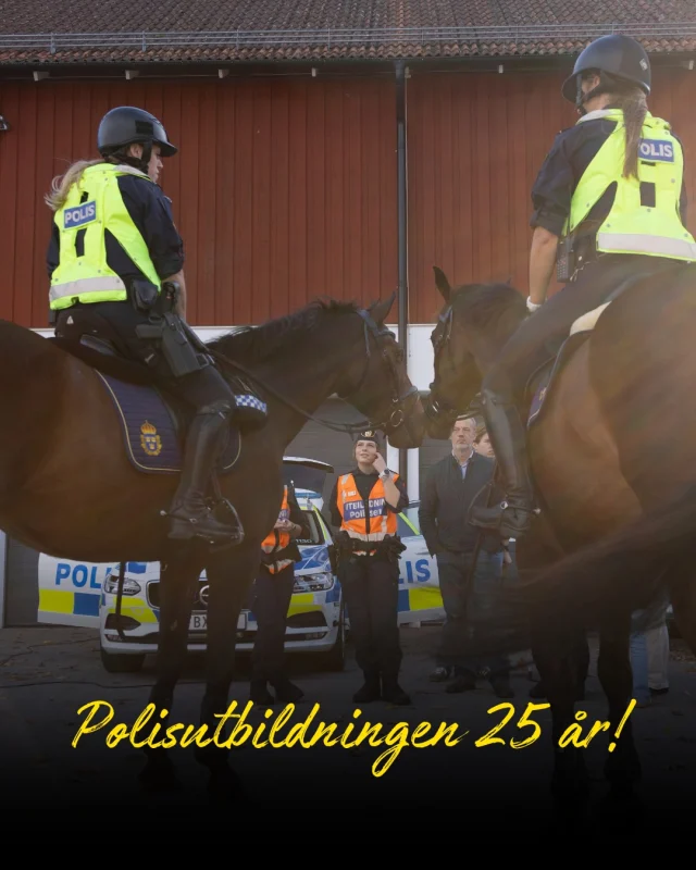 Igår, söndag 4 oktober, firade polisutbildningen i Växjö 25 år! Detta firades med ett Öppet Hus på Linnéuniversitetets campus där det det bjöds på aktiviteter för alla åldrar – besökare fick träffa personal och studenter, se våra lokaler, lyssna på föreläsningar, provsitta en polisbil, klappa polishästar, se insatsstyrkan in action och mycket mer! Och vilken uppslutning det blev i det vackra höstvädret!😃