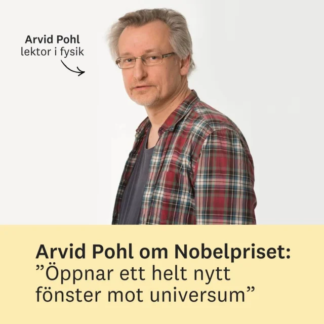 Linnéuniversitetets forskare Arvid Pohl jublade extra mycket när årets Nobelpris i fysik tilldelades Francis Halzen. Som doktorand arbetade han i ett av Halzens projekt med en tidig version av det teleskop som ligger till grund för årets Nobelpris.

– Det var helt fantastiskt att Francis Halzen tilldelades årets Nobelpris. Hans forskning öppnar ett helt nytt fönster mot universum, säger Arvid Pohl, lektor i fysik vid Linnéuniversitetet.

Årets fysikpris handlar om att upptäcka neutriner, extremt svårfångade partiklar som kan ge forskare ny information om universum.

– Neutriner är nästan omöjliga att stoppa. De kan passera rakt genom jorden utan att ändra kurs och påverkas inte av magnetfält, till skillnad från många andra partiklar. Det innebär att om man lyckas detektera en neutrino så kan man spåra dess resa tillbaka till den plats i universum där den bildades. De kan till exempel ge oss ledtrådar till vad som händer kring svarta hål, säger Arvid Pohl.