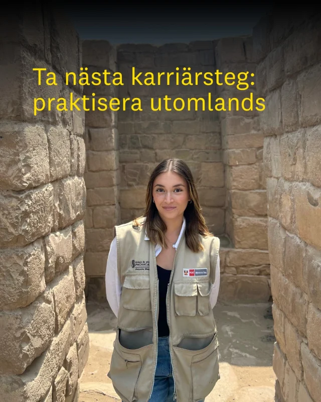 🌍Ta steget ut i världen – och in i ditt framtida arbetsliv!

Vill du omsätta dina kunskaper i praktiken, knyta internationella kontakter och upptäcka vardagen i ett annat land? Som student vid Linnéuniversitetet har du möjlighet att göra praktik utomlands💼✈️

Du får värdefull arbetslivserfarenhet, nya perspektiv och möjlighet att växa både personligt och i din framtida yrkesroll. Praktiken kan ingå i din utbildning eller genomföras utöver dina ordinarie studier, till exempel under sommaren.

💡Visste du att du också kan söka Erasmus+ praktikstipendium som bidrag till resa, boende och andra omkostnader?

Börja med att prata med din programansvariga om vilka möjligheter som finns för dig – och fundera på var i världen du vill ta nästa steg!
